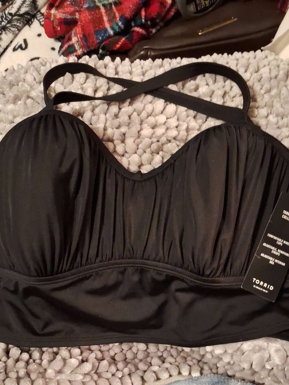 torrid Black Crisscross Strappy Bralette